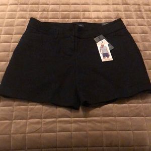 Tailored shorts. Cotton, poly, spandex blend.